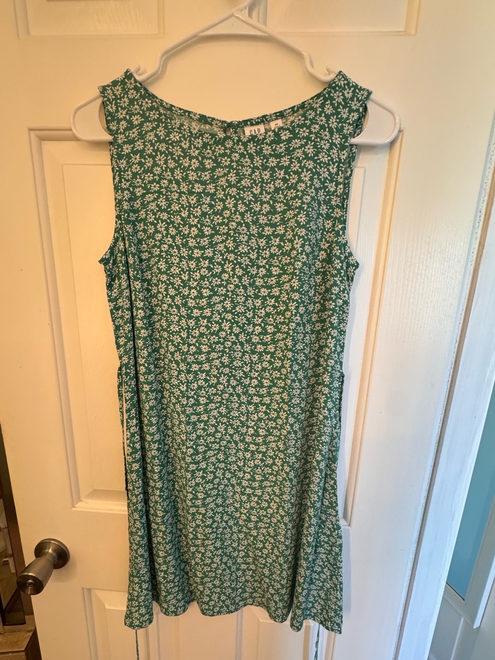 Gap Sleeveless Green Floral A-Line Dress XS NWOT